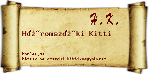 Háromszéki Kitti névjegykártya